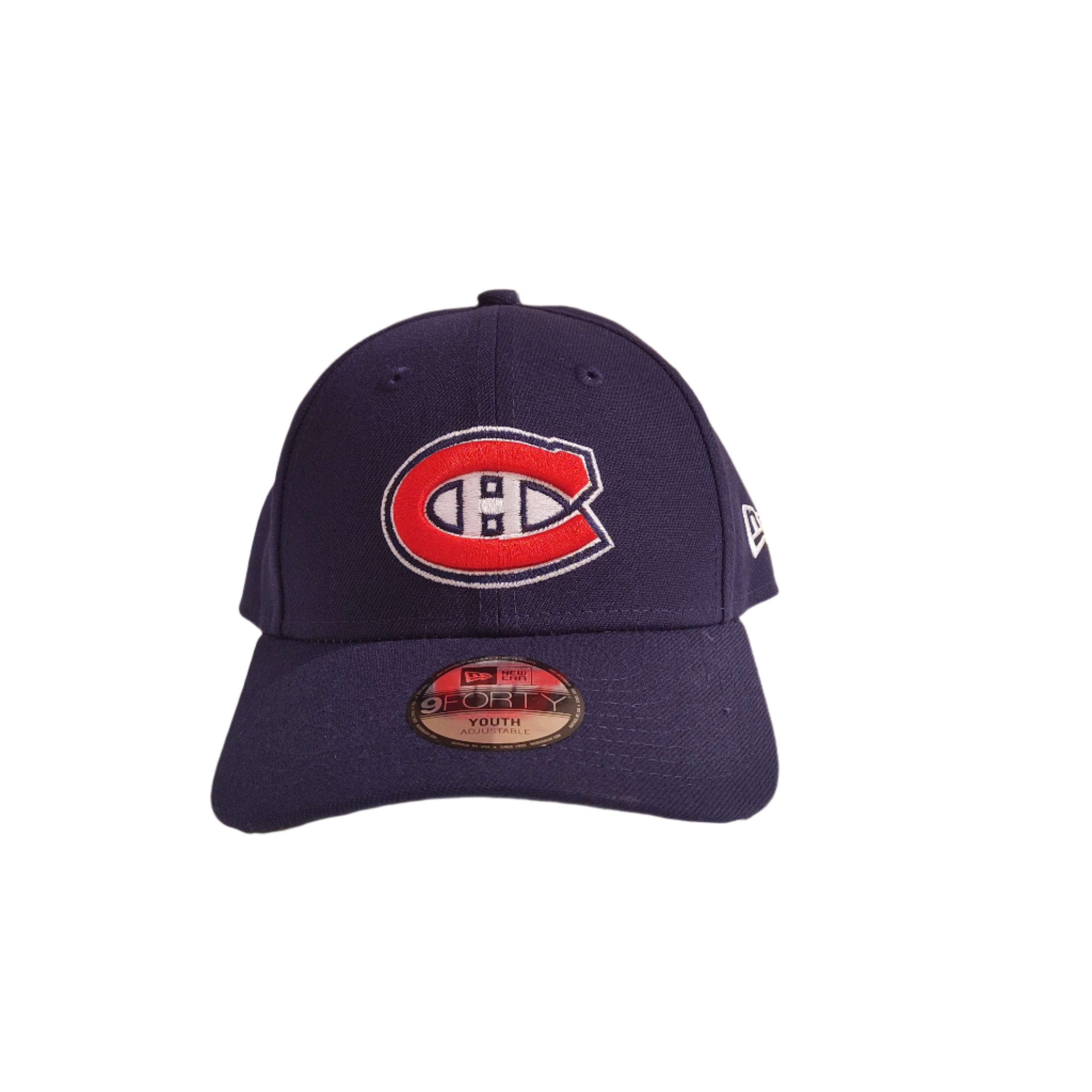 Casquette ajustable 9Forty bleu royal New Era pour jeunes Canadiens de Montréal NHL