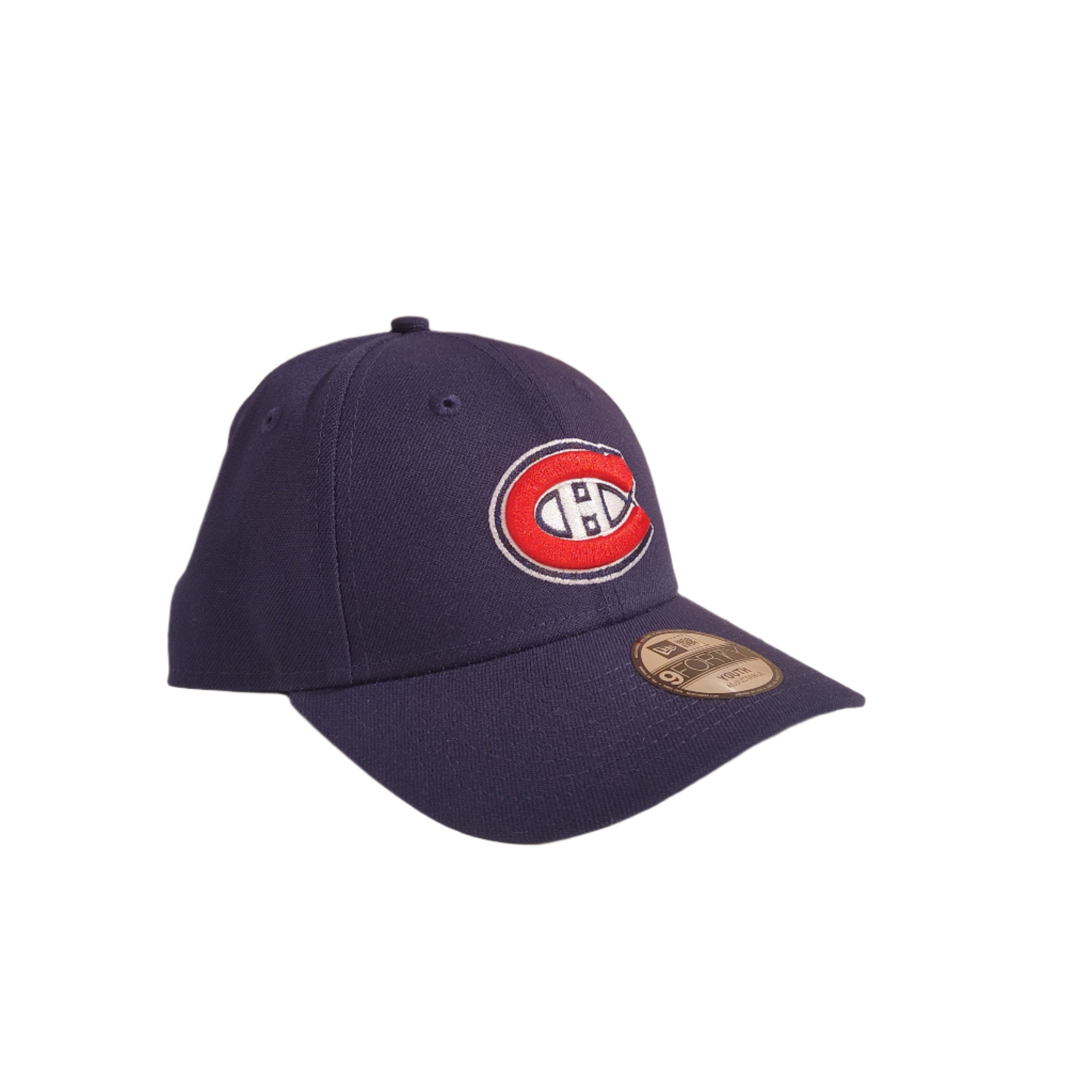 Casquette ajustable 9Forty bleu royal New Era pour jeunes Canadiens de Montréal NHL