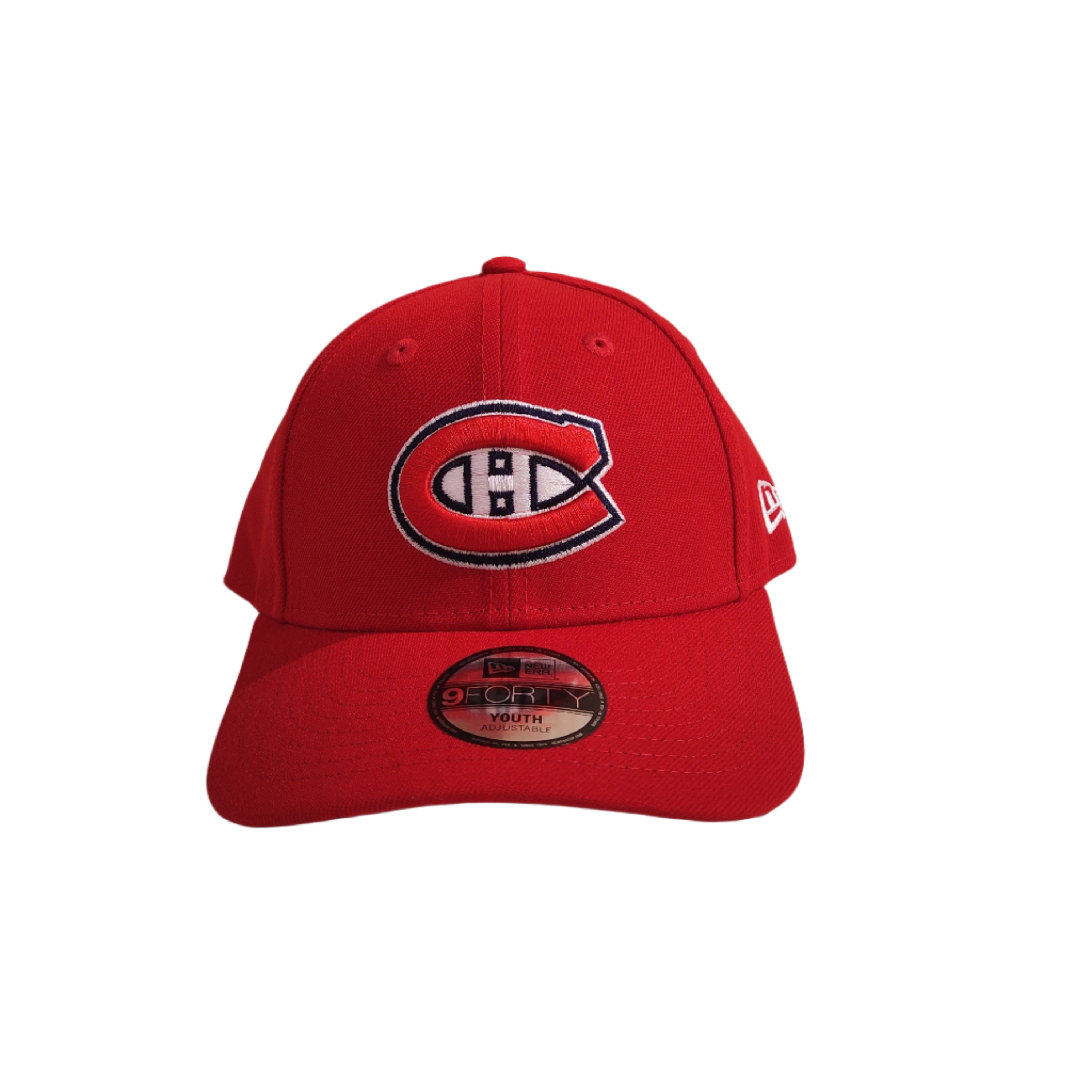 Casquette ajustable 9Forty rouge New Era pour jeunes Canadiens de Montréal NHL