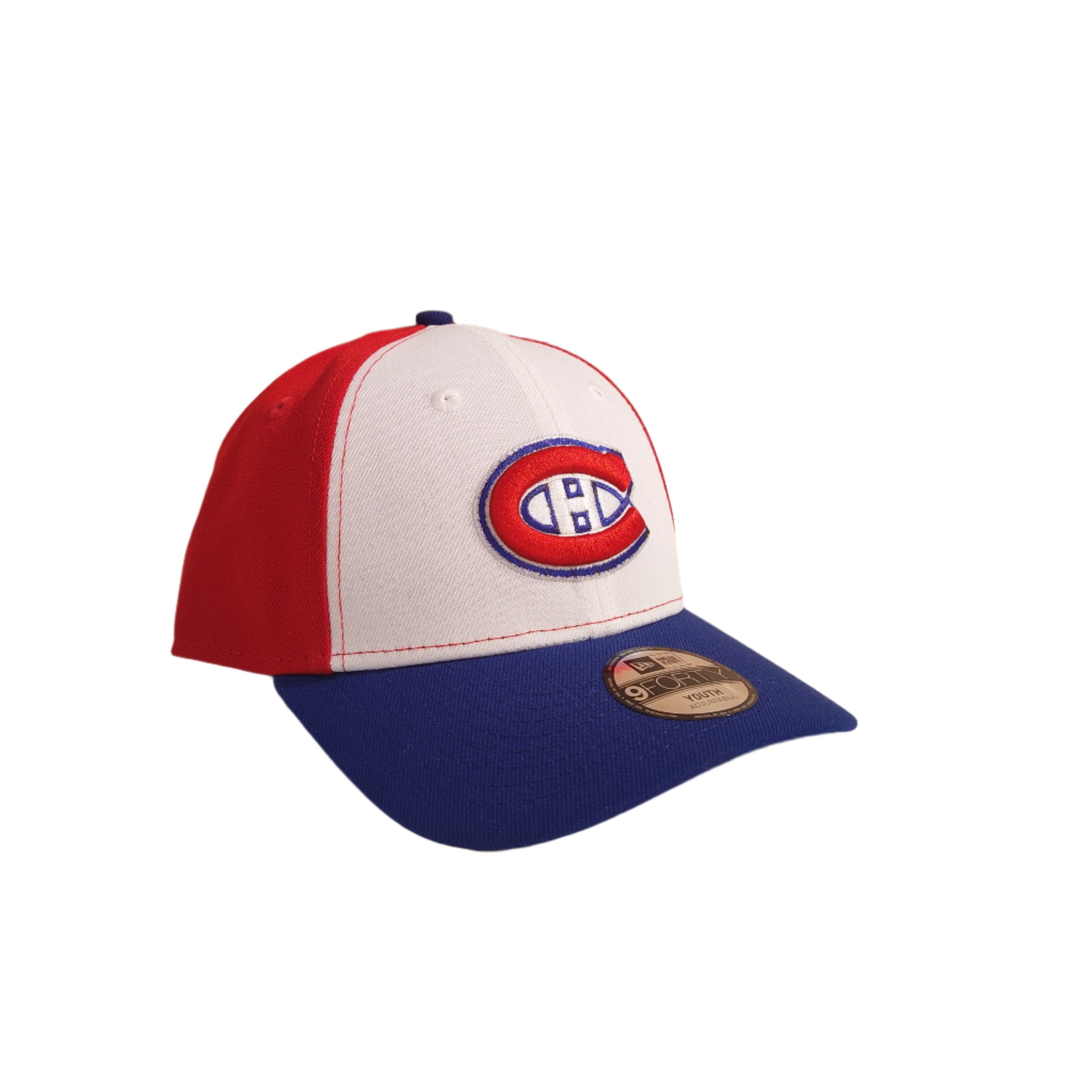 Casquette ajustable tricolore 9Forty New Era pour jeunes Canadiens de Montréal NHL