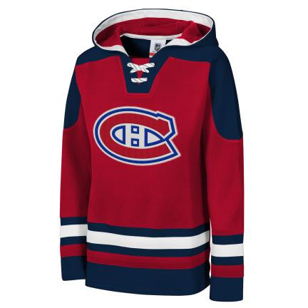 Montreal Canadiens NHL Outerstuff Youth Red Ageless Must Have Home Pullover Hoodie