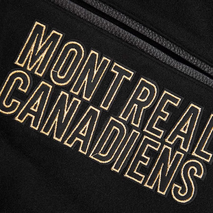 Montreal Canadiens NHL Pro Standard Men's Black/Gold Varsity Jacket