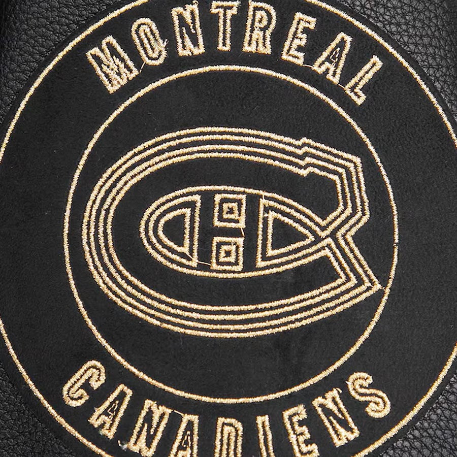 Montreal Canadiens NHL Pro Standard Men's Black/Gold Varsity Jacket