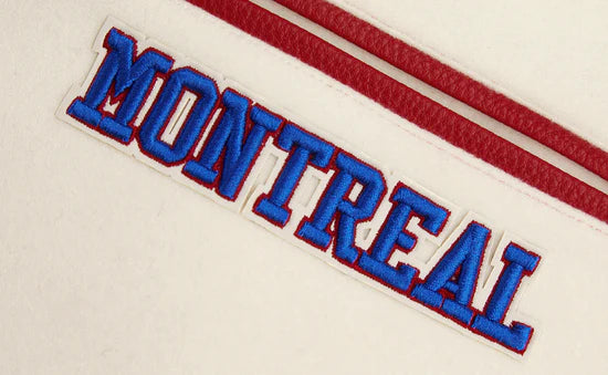 Montreal Canadiens NHL Pro Standard Men's White/Red Retro Classic Rib Wool Varsity Jacket