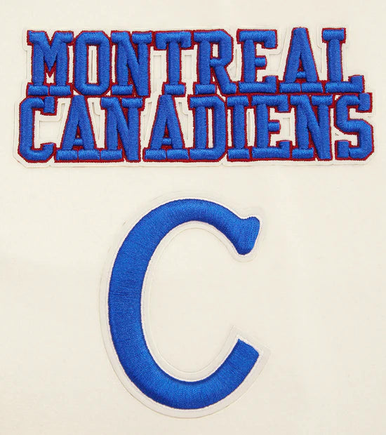 Montreal Canadiens NHL Pro Standard Men's White/Red Retro Classic Rib Wool Varsity Jacket