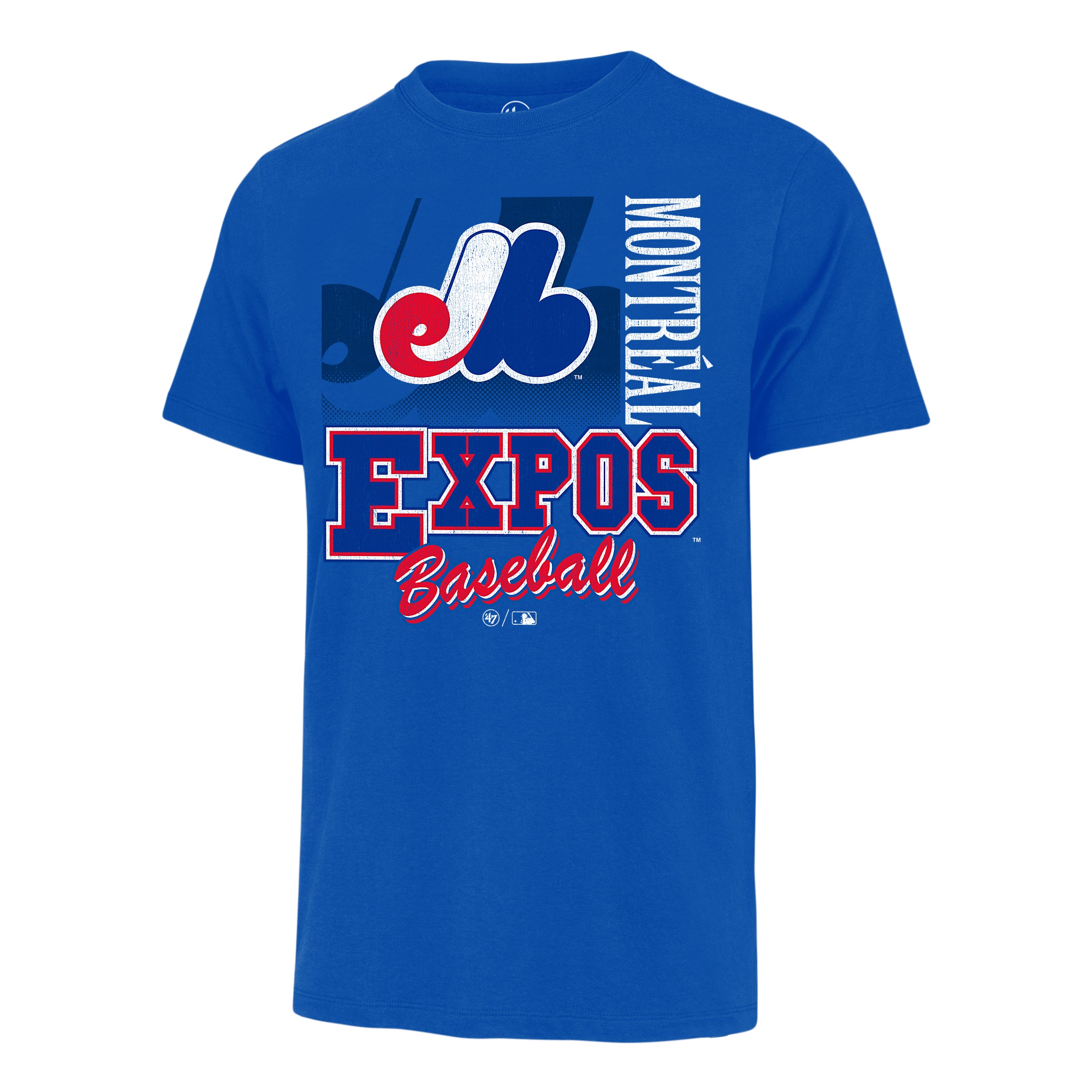 T-shirt Royal Stadium des Expos de Montréal MLB 47 Brand pour hommes