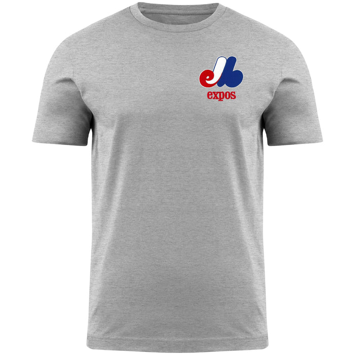 Montreal Expos MLB Bulletin Men's Athletic Grey Cooperstown Home Field T-Shirt