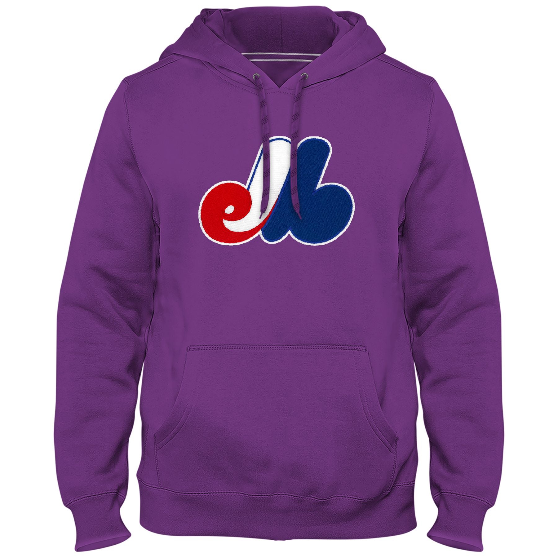 Montreal Expos MLB Bulletin Men's Purple Cooperstown Express Twill Logo Hoodie