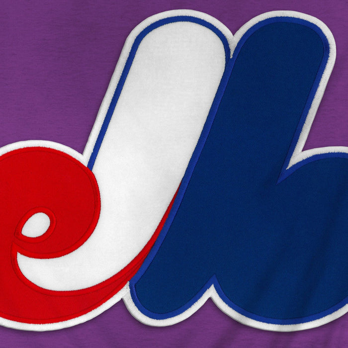 Montreal Expos MLB Bulletin Men's Purple Cooperstown Express Twill Logo Hoodie