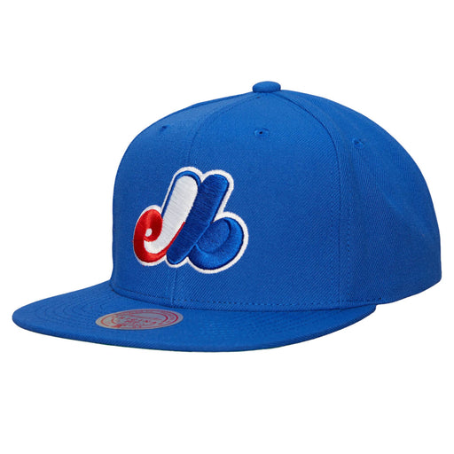 Montreal Expos MLB Mitchell & Ness Mens Royal Blue Cooperstown Evergreen Snapback-2
