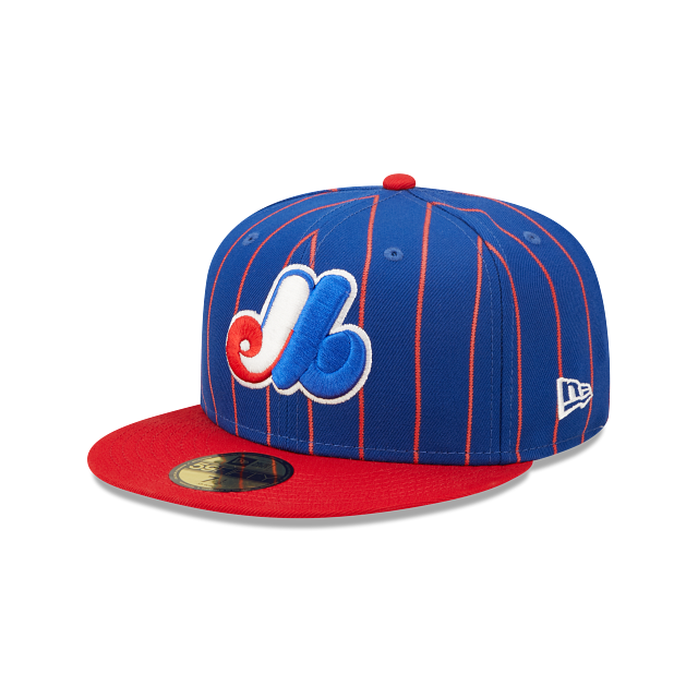 Montreal Expos MLB New Era Men's Royal Blue/Red 59Fifty Cooperstown Birdcage Fitted Hat