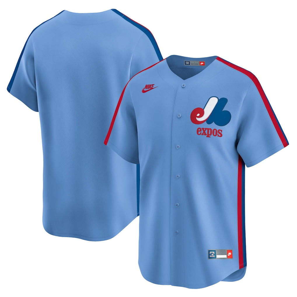 Maillot bleu clair Cooperstown Limited pour homme des Expos de Montréal (MLB) de Nike