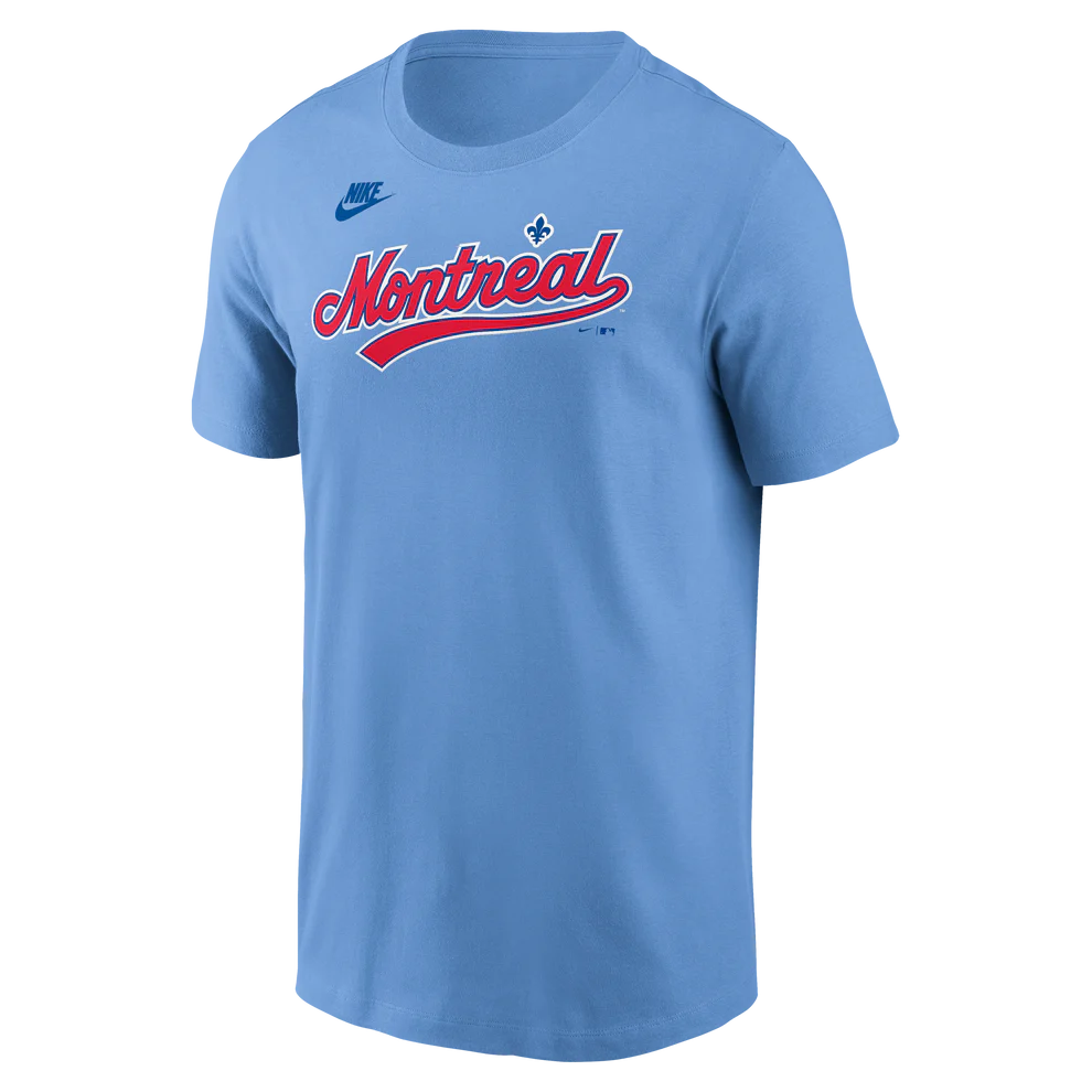 Montreal Expos MLB Nike Men's Light Blue Cooperstown T-Shirt