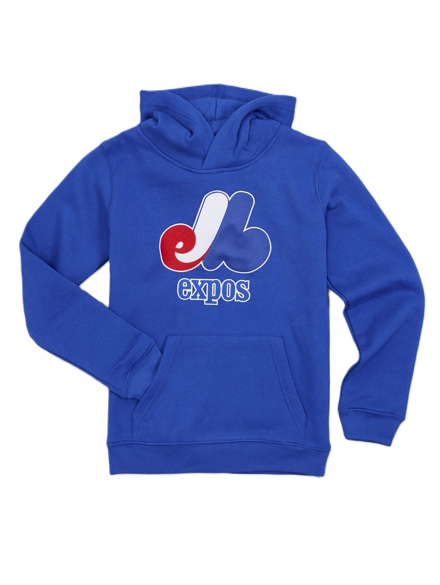 Sweat à capuche avec logo principal bleu royal pour jeunes des Expos de Montréal MLB Outerstuff