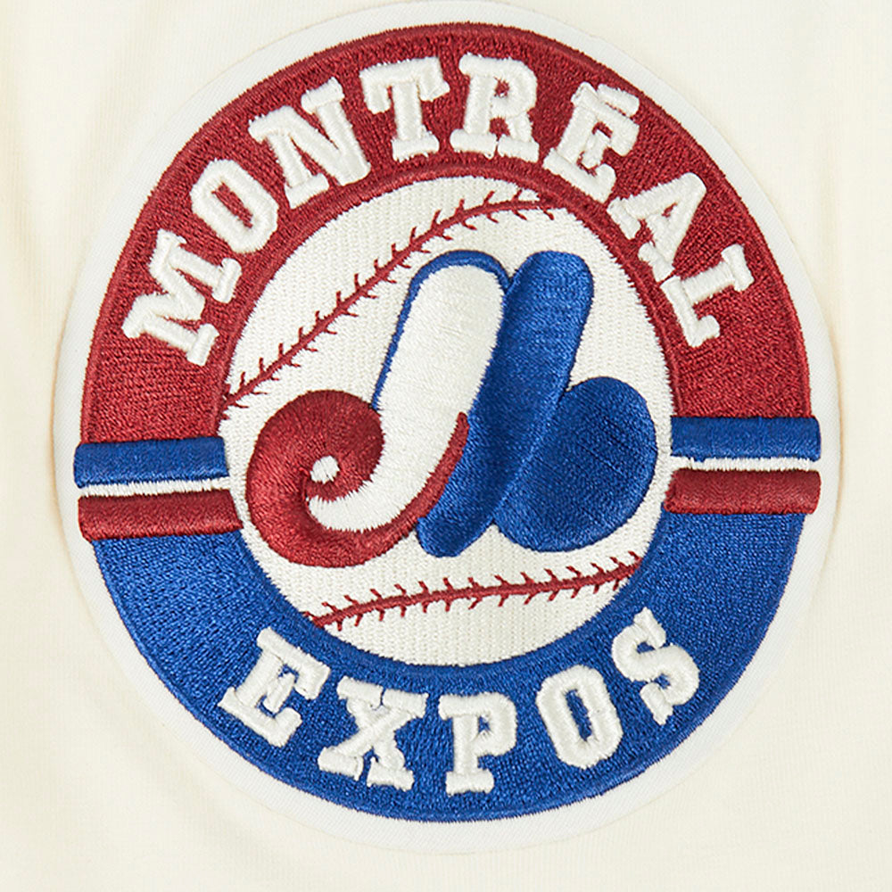 Montreal Expos MLB Pro Standard Men's Offwhite Modern Originals Cooperstown Ringer T-Shirt