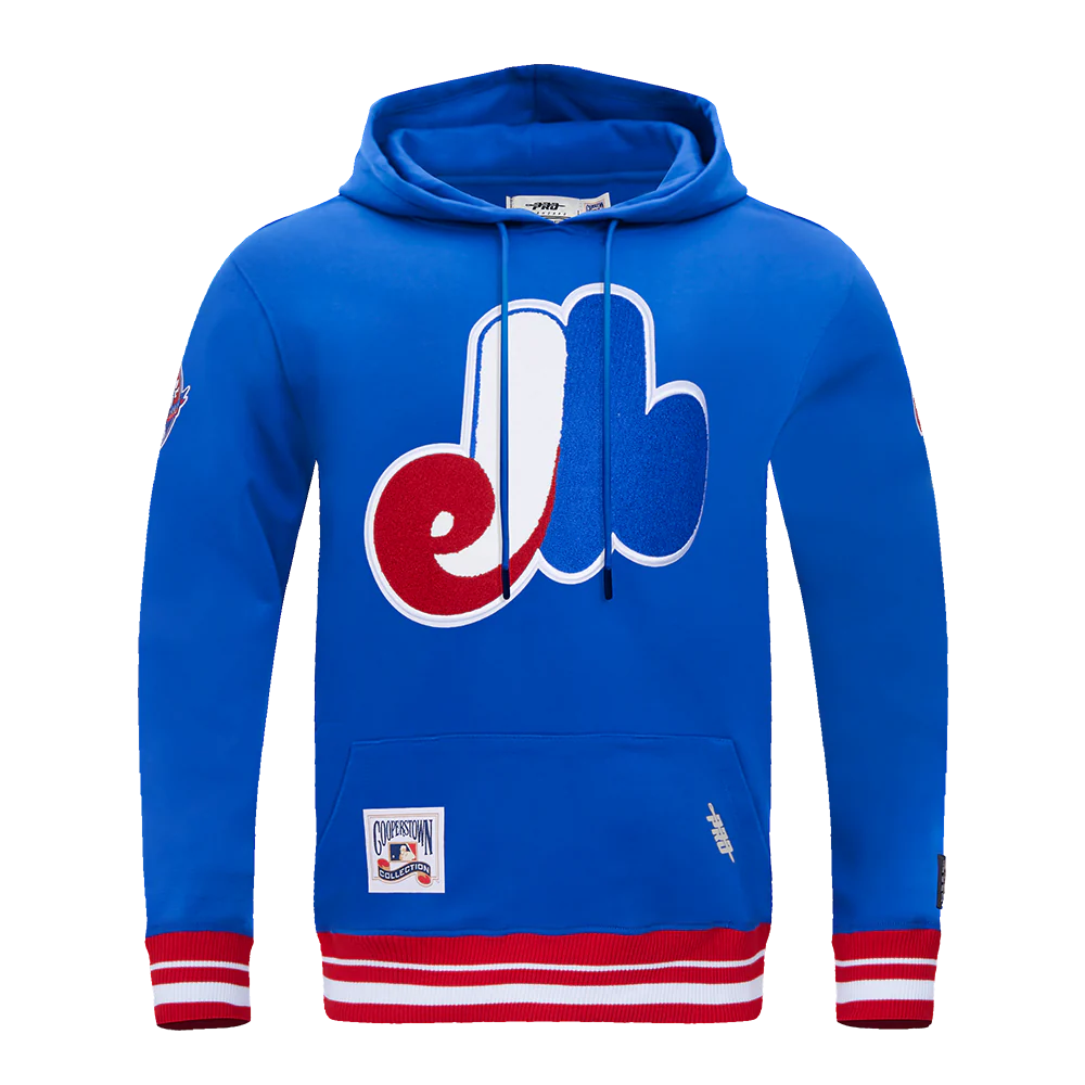 Sweat à capuche rétro classique Cooperstown bleu royal pour homme des Expos de Montréal MLB Pro Standard