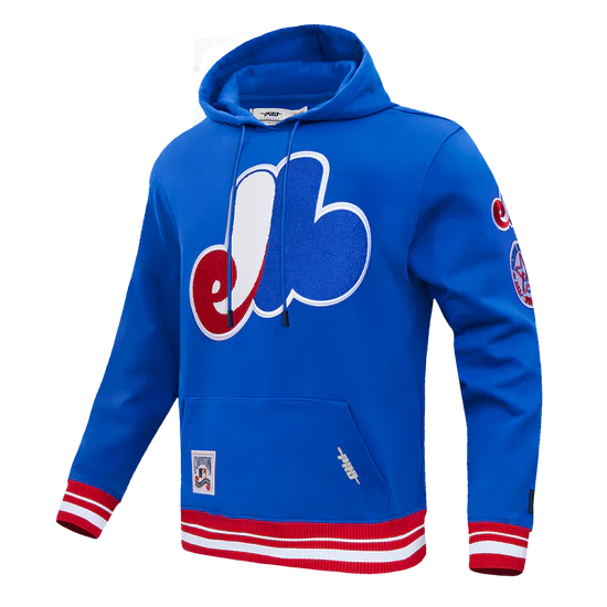 Sweat à capuche rétro classique Cooperstown bleu royal pour homme des Expos de Montréal MLB Pro Standard