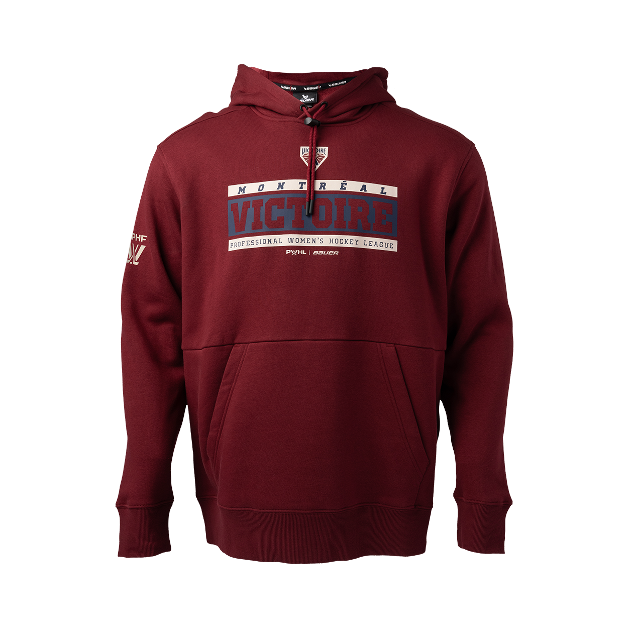 Montreal Victoire PWHL Bauer Unisex Maroon Core Ultimate Pullover Hoodie