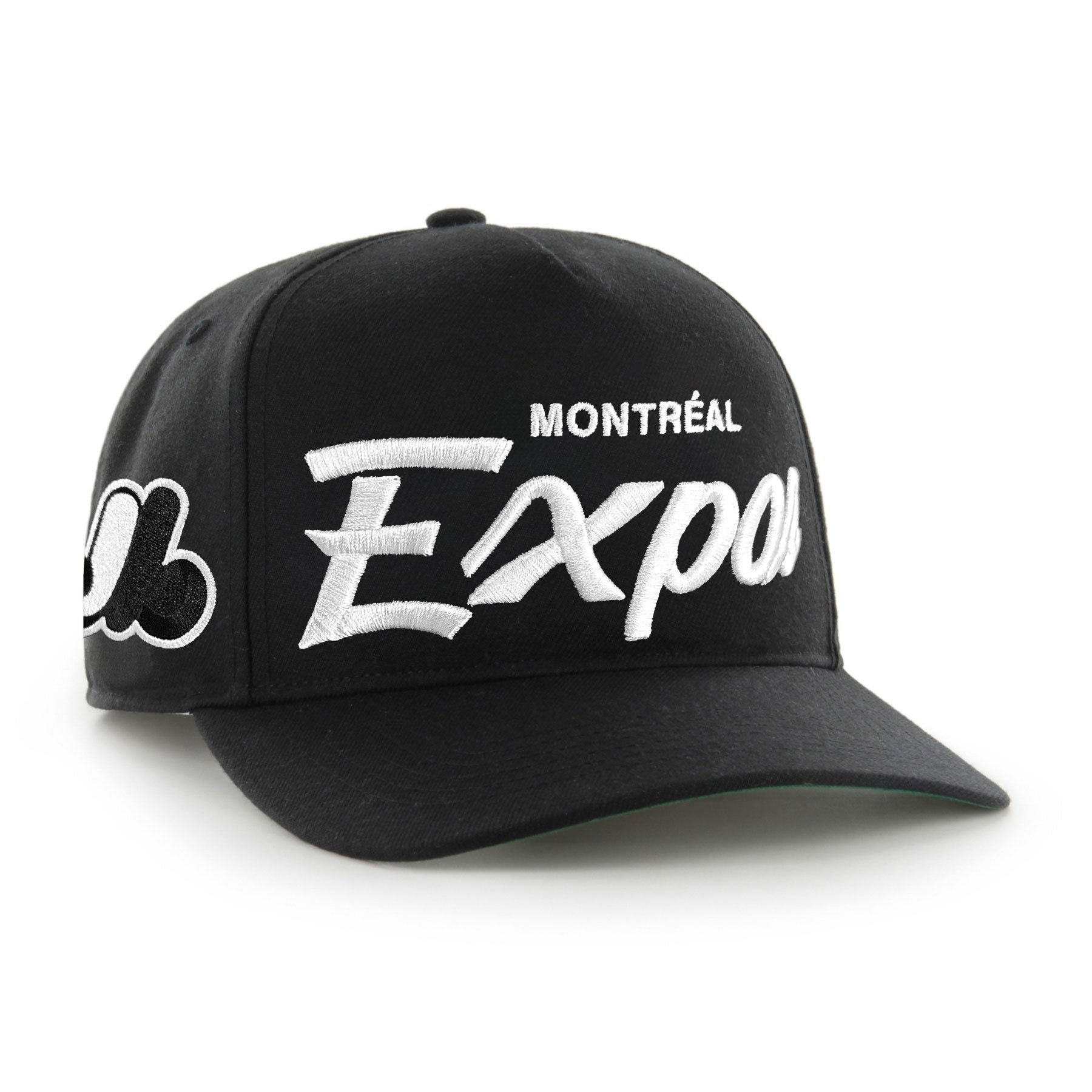 Montreal Expos MLB 47 Brand Men's Black Attitude Hitch Snapback Hat