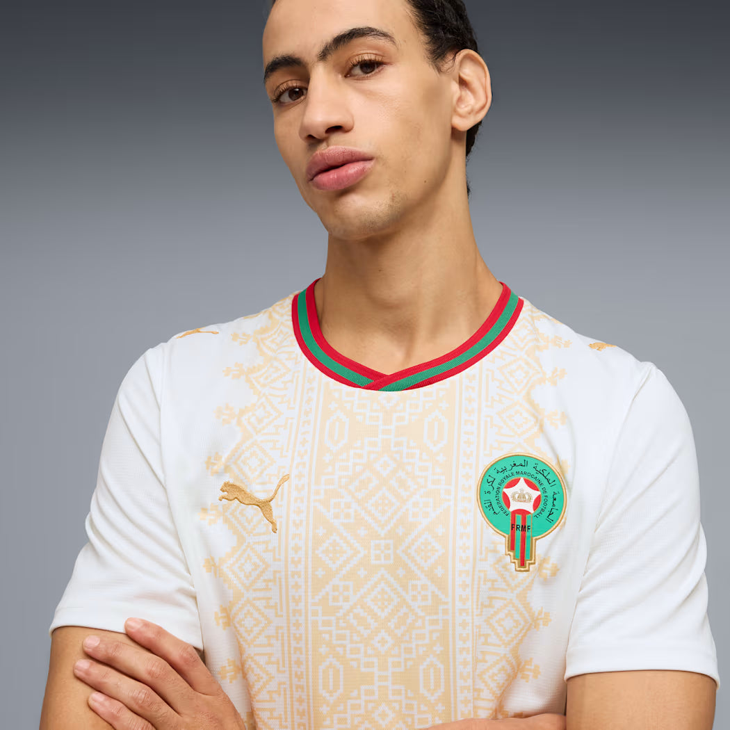 Maillot Réplique Extérieur Blanc 2026 Homme Puma FIFA Équipe Nationale du Maroc
