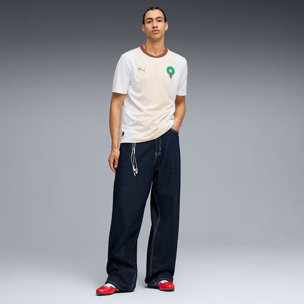 Maillot Réplique Extérieur Blanc 2026 Homme Puma FIFA Équipe Nationale du Maroc