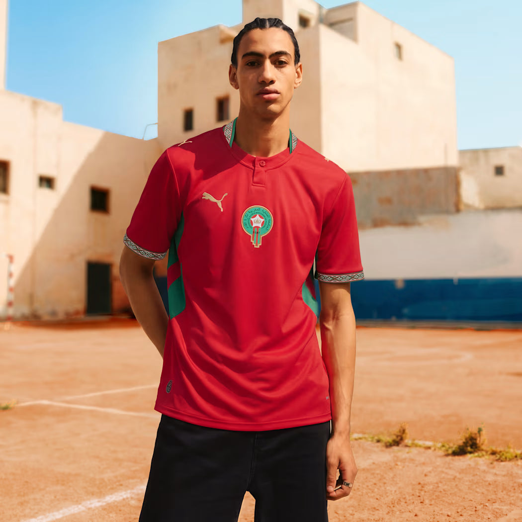 Maillot Réplique Domicile Puma Homme Rouge Équipe Nationale Maroc 2026