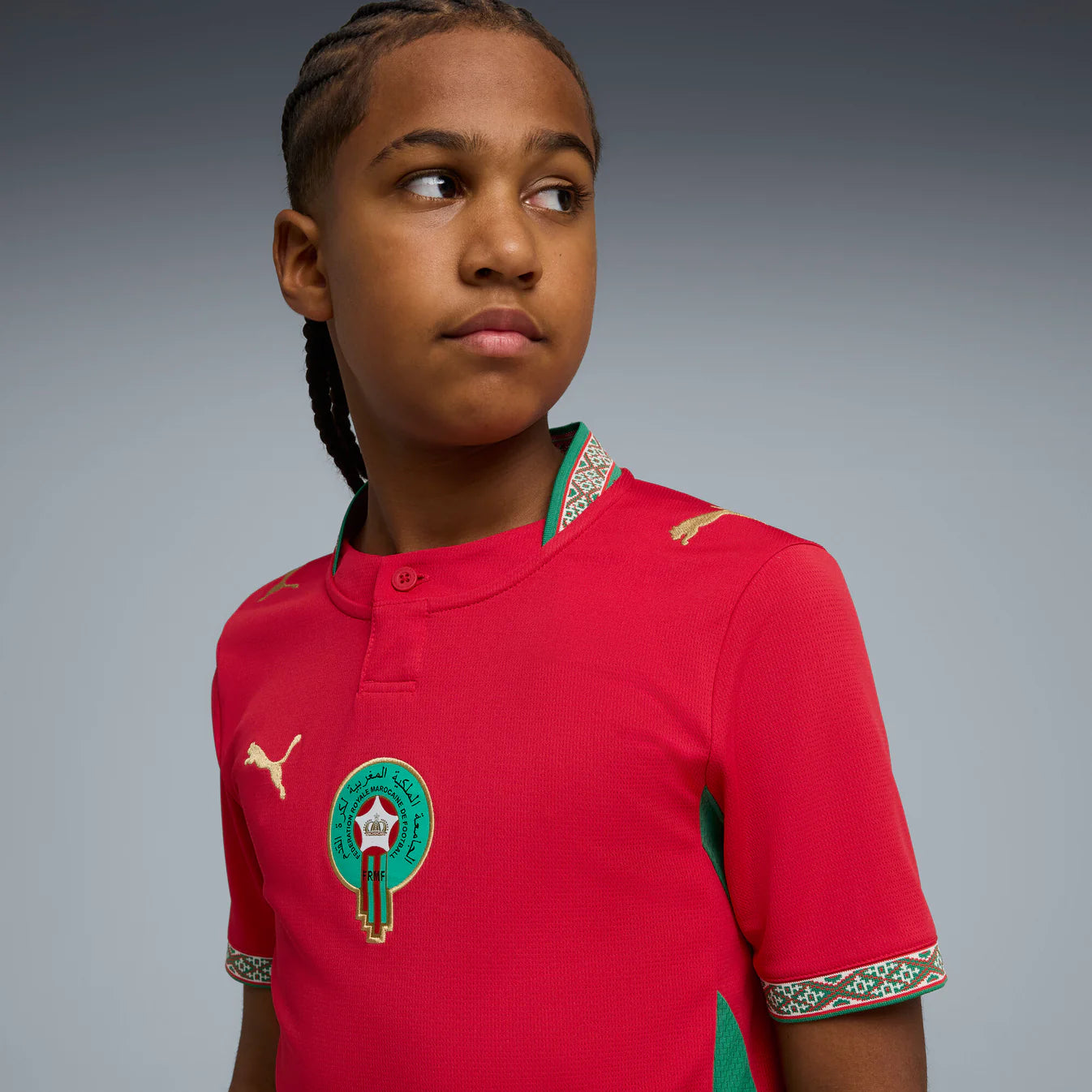 Morocco National Team FIFA Puma Youth Red 2026 Home Replica Jersey