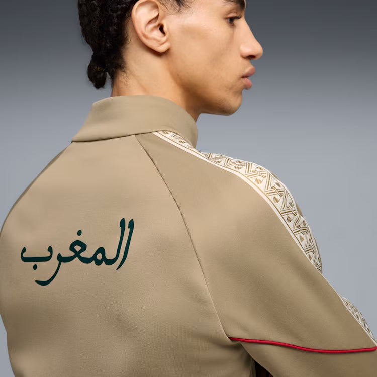Veste d'hymne homme PUMA King motif rameau de chêne de l'équipe nationale du Maroc FIFA