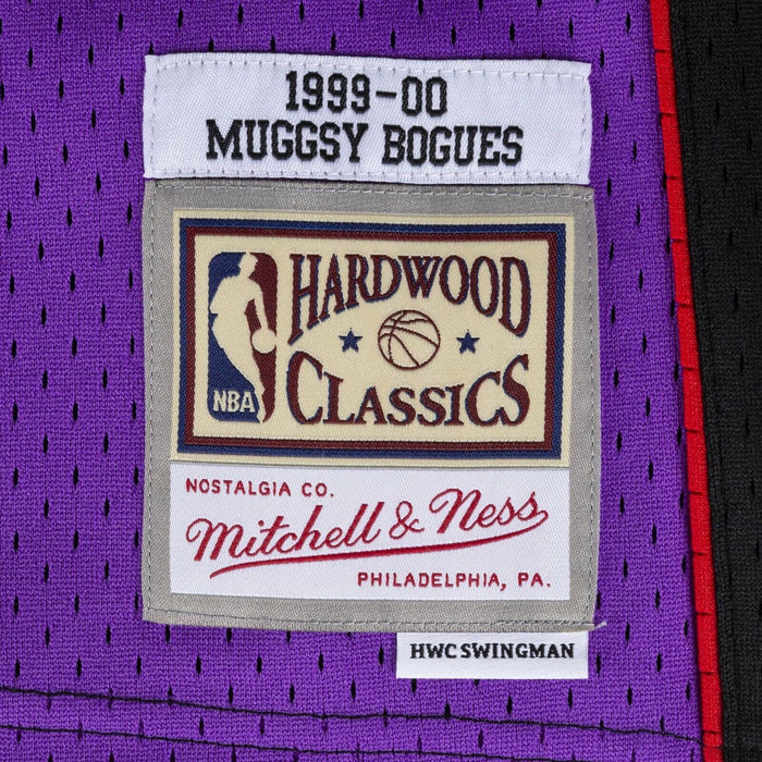 Muggsy Bogues Toronto Raptors NBA Mitchell & Ness Men's Purple 1999-00 Hardwood Classics Swingman Jersey
