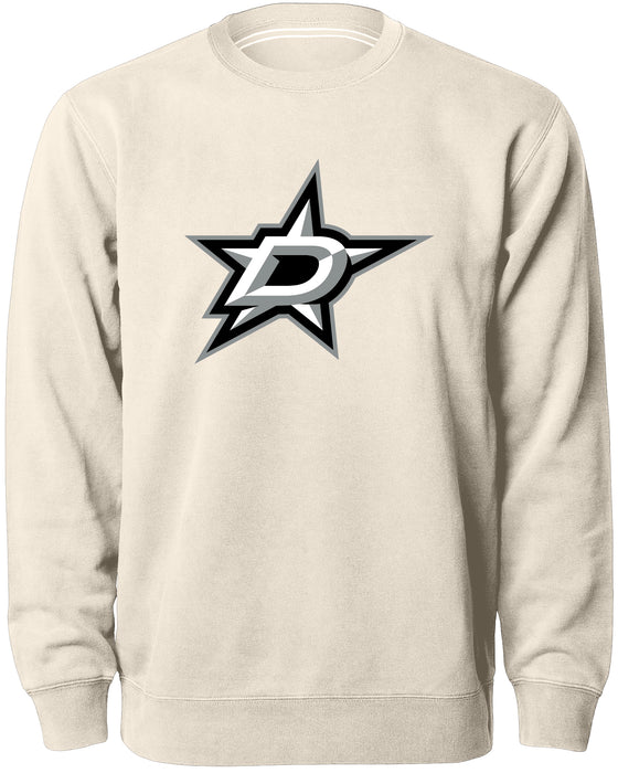 Dallas Stars NHL Bulletin Men's Natural Twill Logo Express Crew Sweater