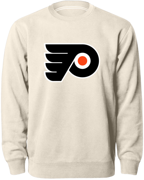 Philadelphia Flyers NHL Bulletin Men's Natural Twill Logo Express Crew Sweater