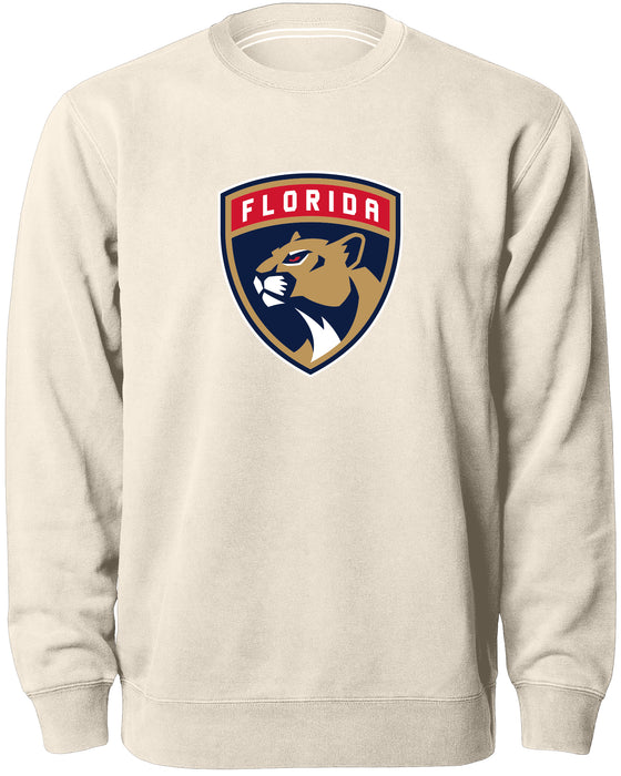 Florida Panthers NHL Bulletin Men's Natural Twill Logo Express Crew Sweater