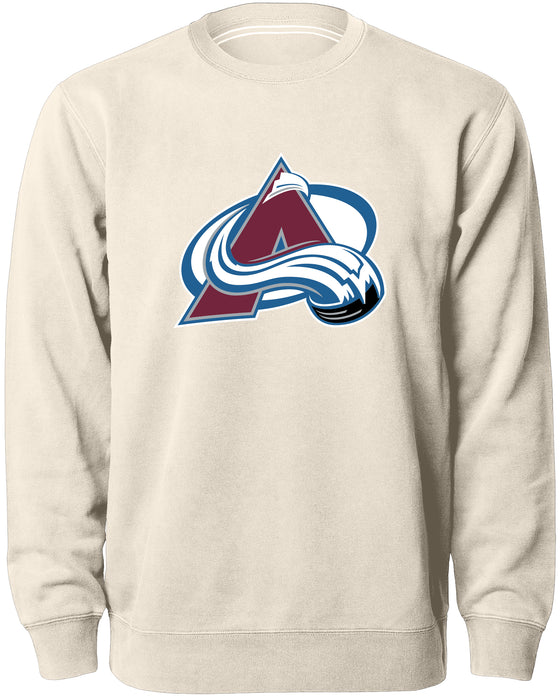 Colorado Avalanche NHL Bulletin Men's Natural Twill Logo Express Crew Sweater