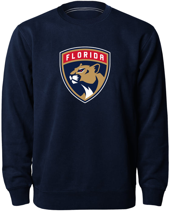 Florida Panthers NHL Bulletin Men's Navy Twill Logo Express Crew Sweater