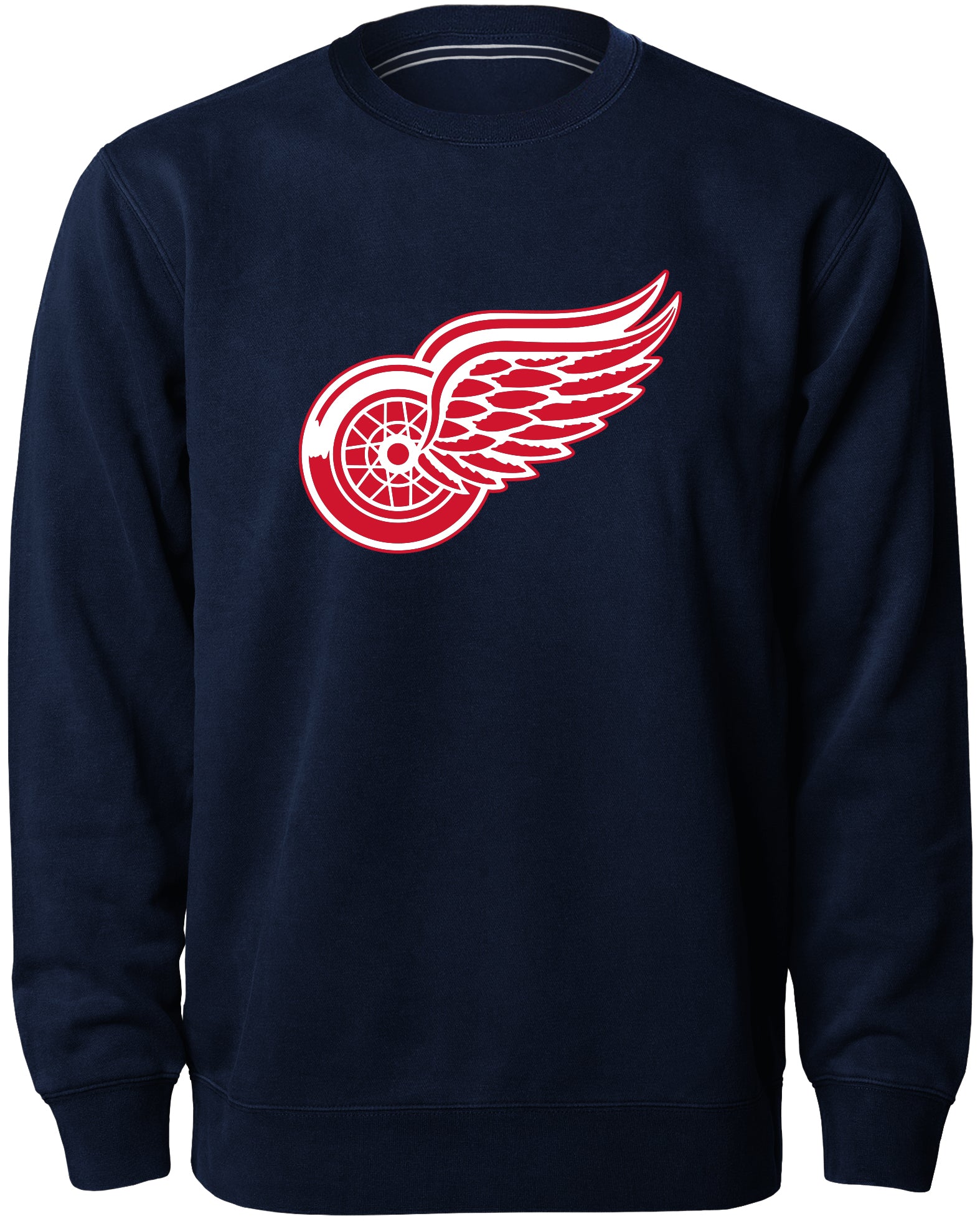 Chandail à col rond Express avec logo en sergé bleu marine des Detroit Red Wings NHL Bulletin pour hommes