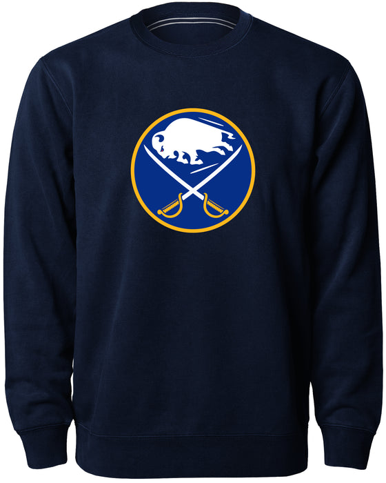 Buffalo Sabres NHL Bulletin Men's Navy Twill Logo Express Crew Sweater