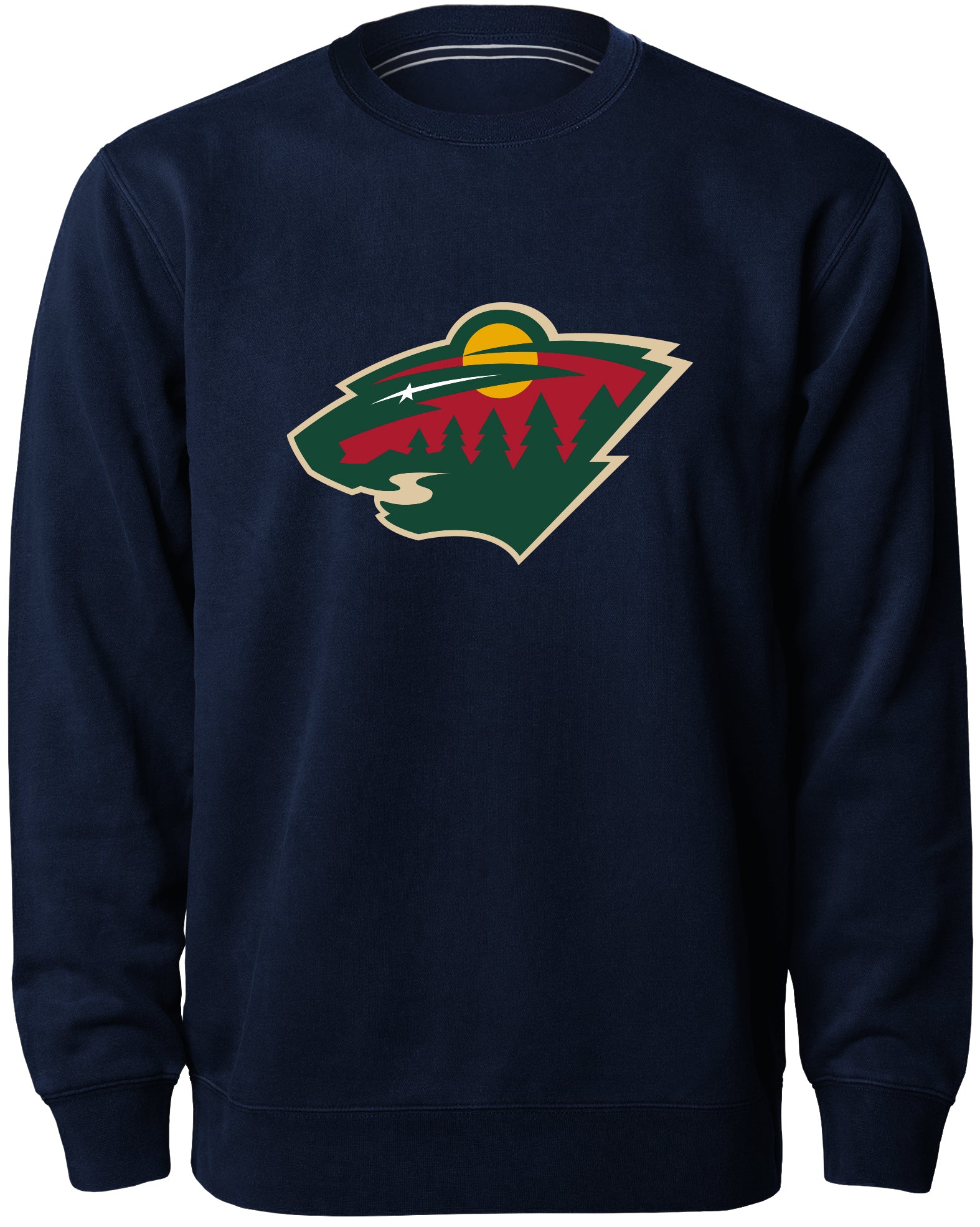 Chandail ras du cou Express à logo en sergé bleu marine Minnesota Wild NHL Bulletin pour hommes