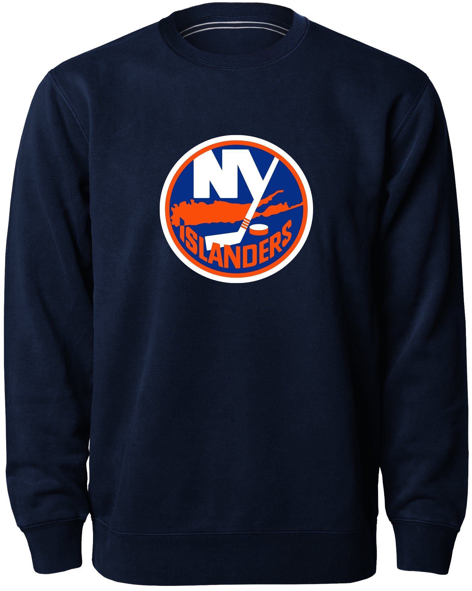 Chandail ras du cou Express en sergé bleu marine avec logo NHL Bulletin des Islanders de New York pour hommes