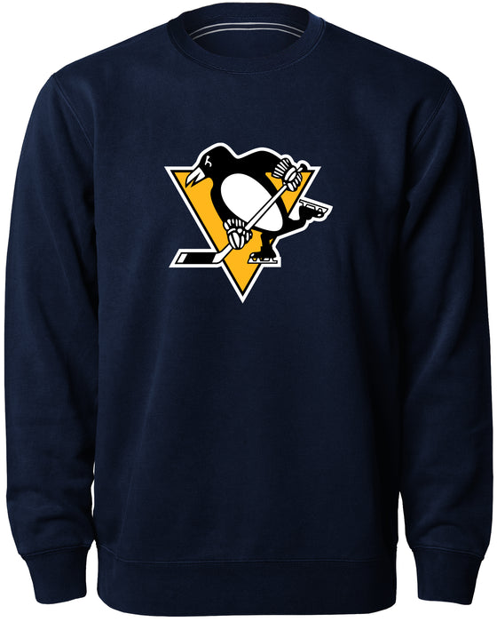 Pittsburgh Penguins NHL Bulletin Men's Navy Twill Logo Express Crew Sweater