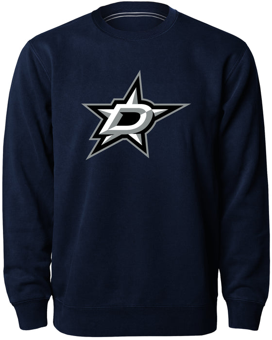 Dallas Stars NHL Bulletin Men's Navy Twill Logo Express Crew Sweater