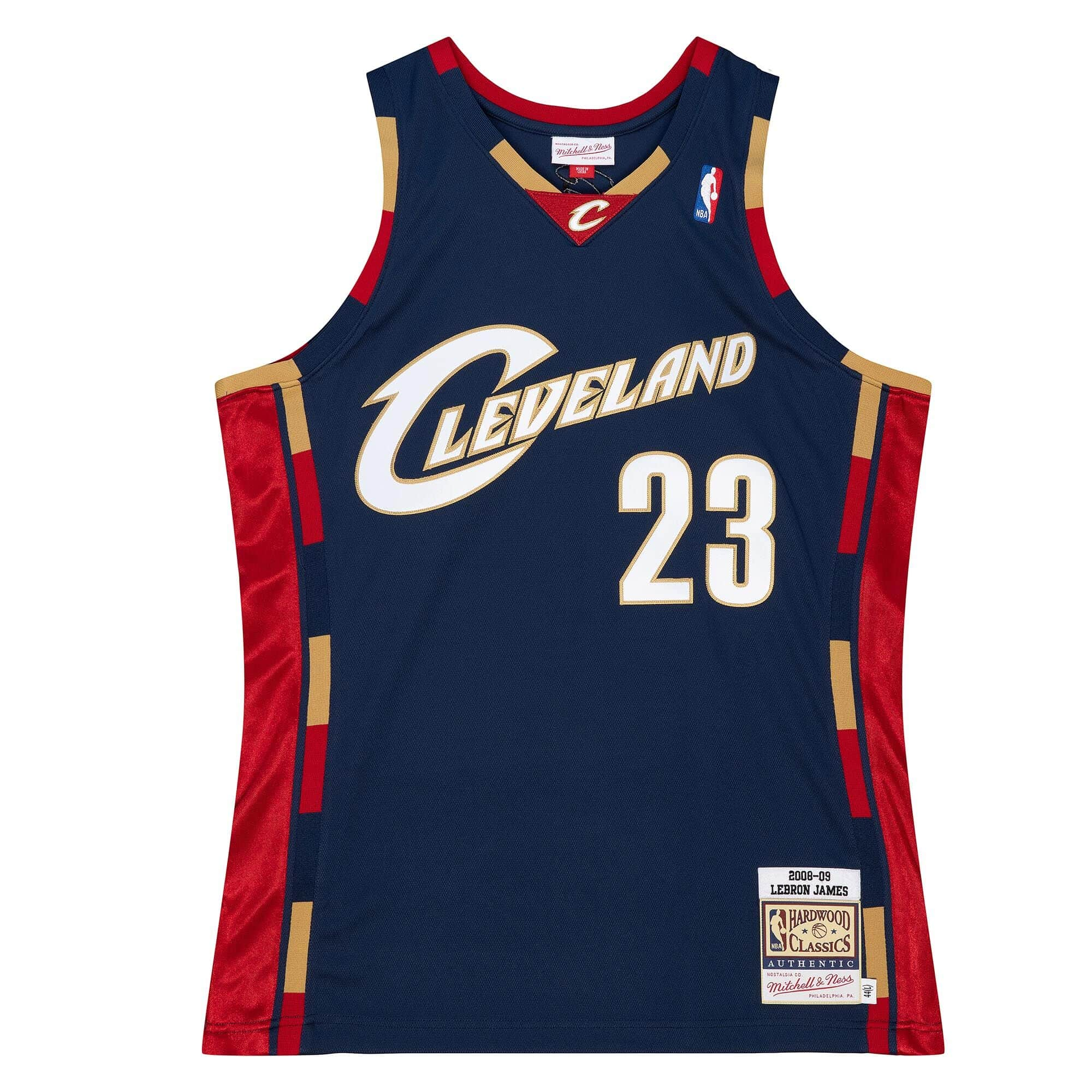 Lebron James Cleveland Cavaliers NBA Mitchell & Ness Homme Marine 2008-09 Hardwood Classic Maillot Authentique