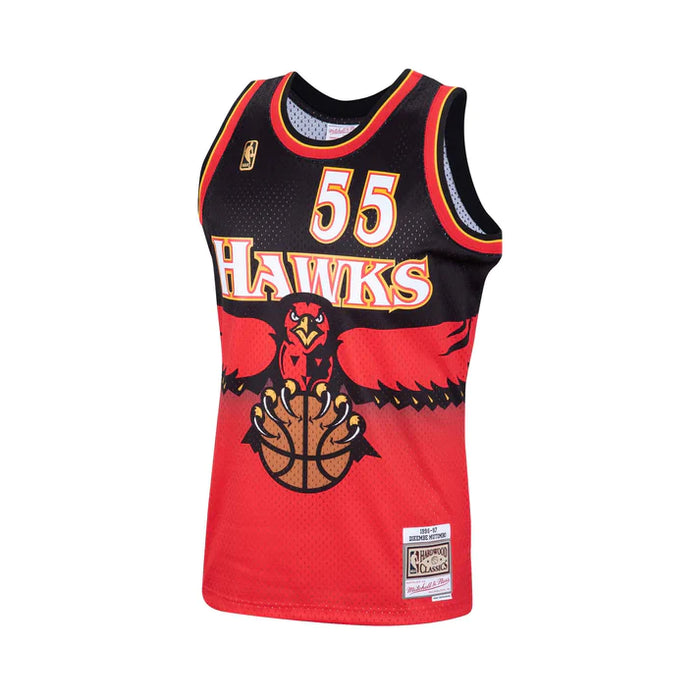 Dikembe Mutombo Atlanta Hawks NBA Mitchell & Ness Men's Scarlet Red 1996-97 Hardwood Classics Swingman Jersey