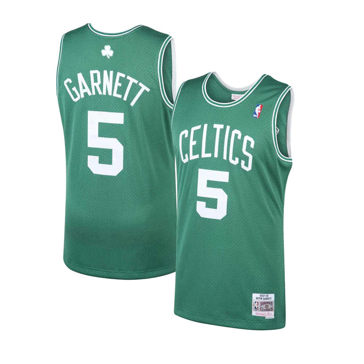 Kevin Garnett Boston Celtics NBA Mitchell & Ness Men's Green 2007-08 Hardwood Classics Swingman Jersey