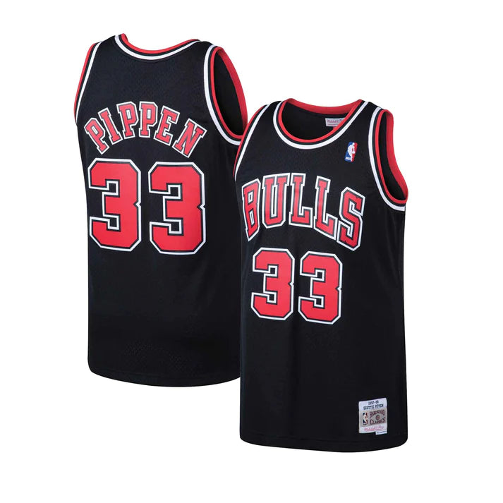 Scottie Pippen Chicago Bulls NBA Mitchell & Ness Homme Noir 1997-98 Alternate Hardwood Classics Swingman Maillot