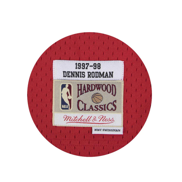 Dennis Rodman Chicago Bulls NBA Mitchell & Ness Men's Red 1997-98 Hardwood Classics Swingman Jersey