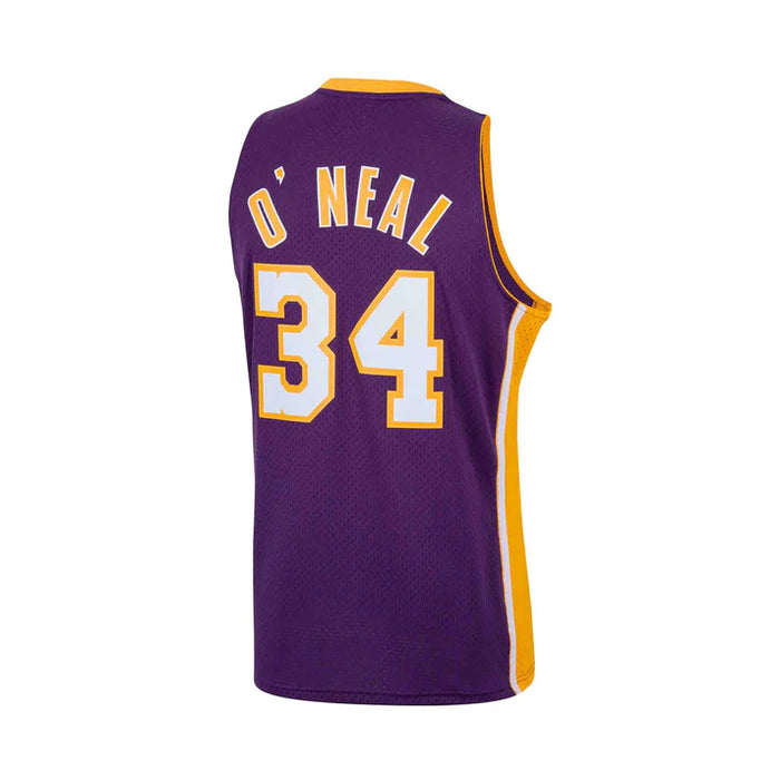 Shaquille O'Neal Los Angeles Lakers NBA Mitchell & Ness Men's Purple 1999-2000 Hardwood Classics Swingman Jersey