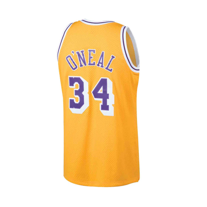 Shaquille O'Neal Los Angeles Lakers NBA Mitchell & Ness Men's Golden 1996-1997 Hardwood Classics Swingman Jersey