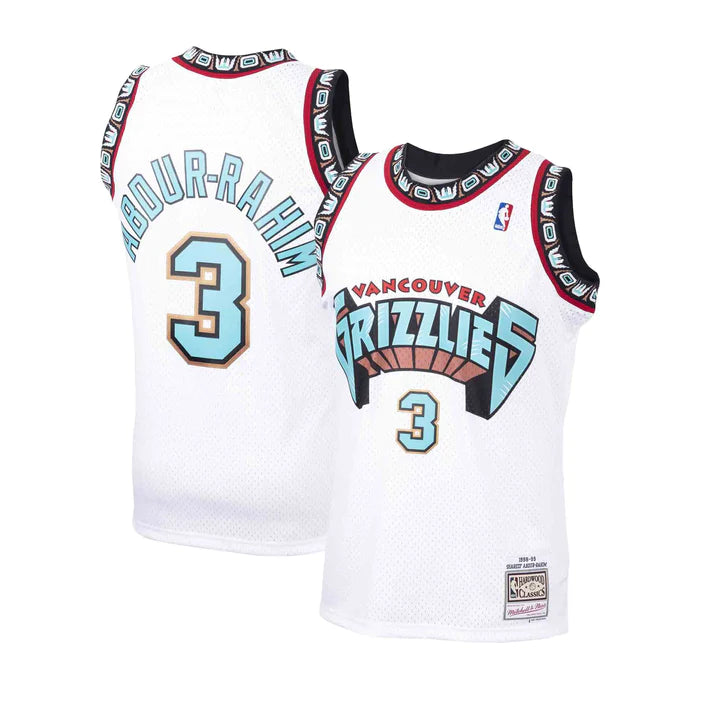 Shareef Abdur-Rahim Vancouver Grizzlies NBA Mitchell & Ness Men's White 1998-99 Hardwood Classics Swingman Jersey