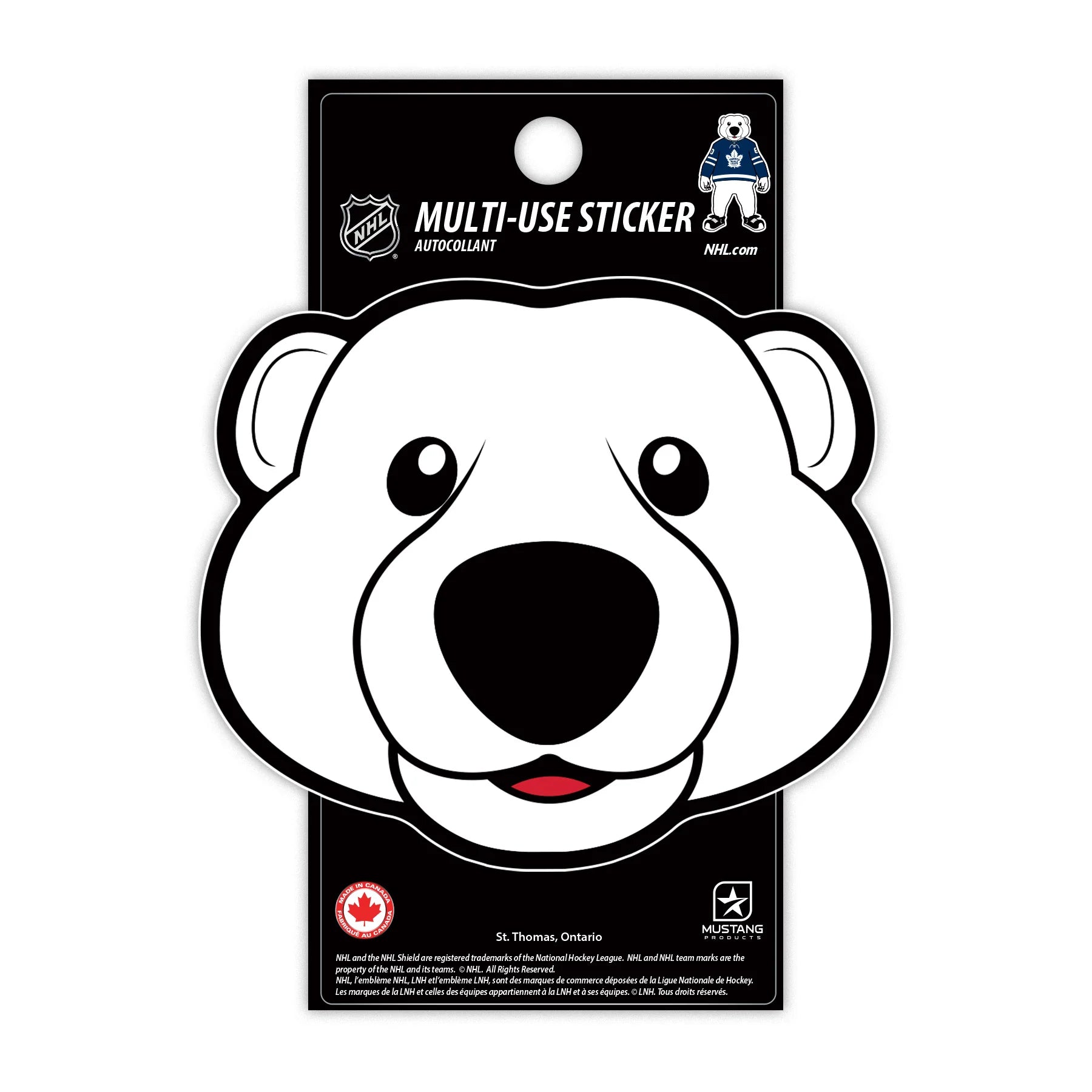 Carlton Toronto Maple Leafs  NHL 3" x 5" Team Mascot Multi-Use Sticker