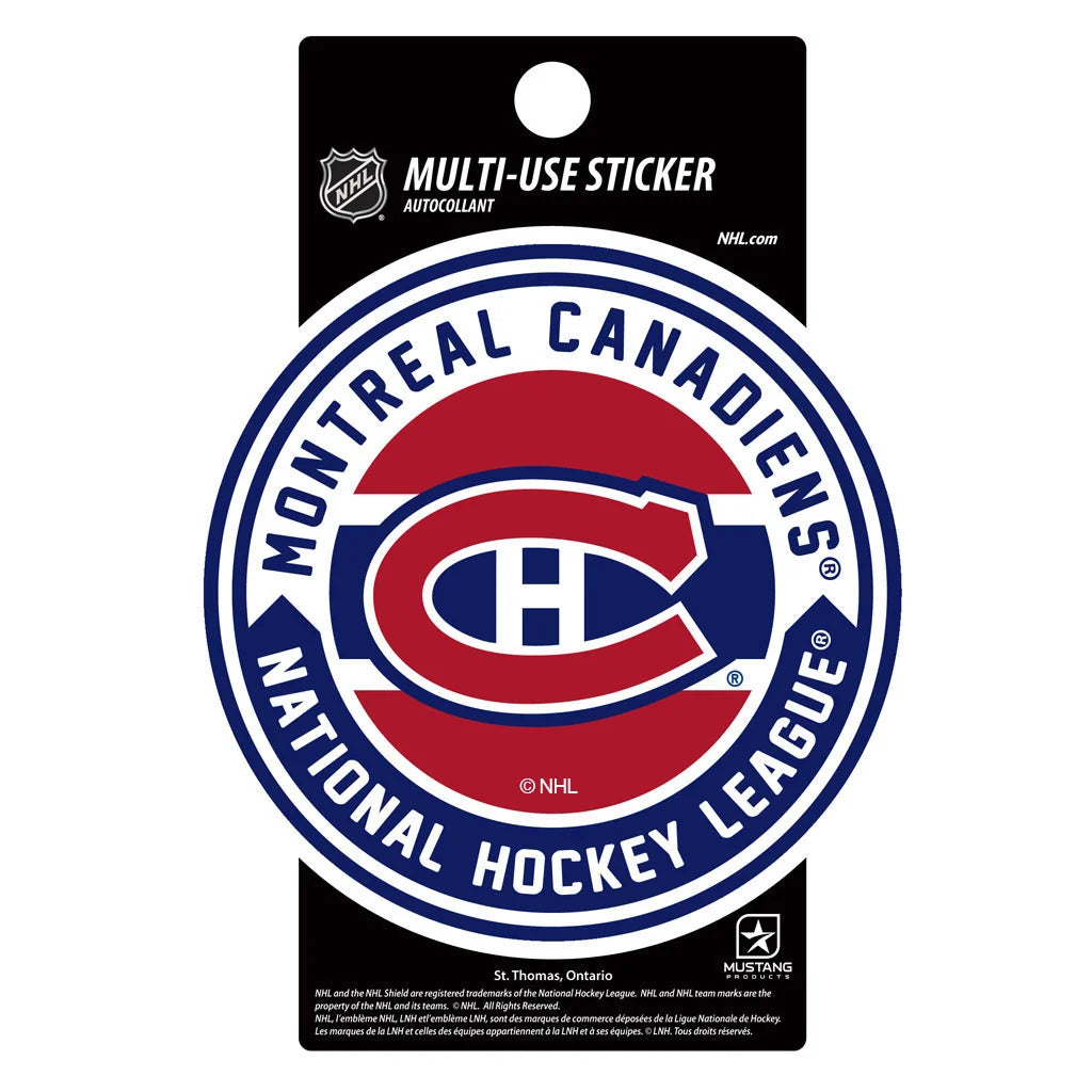 Montreal Canadiens NHL 3" x 5" Arrow Team Multi-Use Sticker